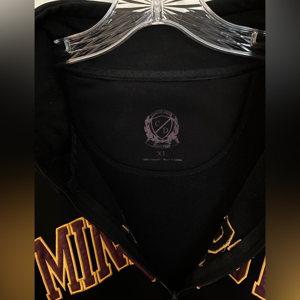 Campus Drive University of Minnesota Black Full-Zip Soft Shell Jacket; Size XL - Picture 5 of 14